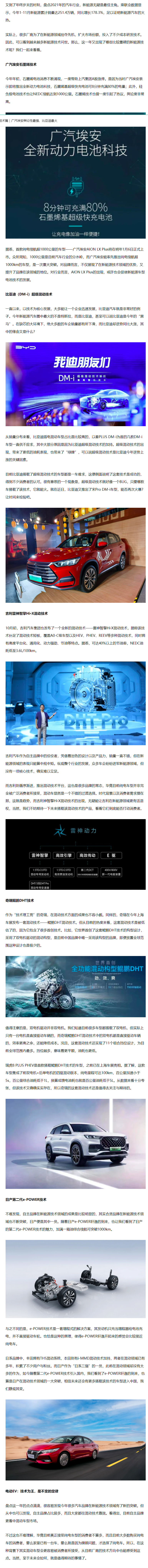 2021年终盘点新能源技术篇｜广汽埃安舆论性最强，比亚迪最火
